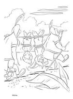 coloriage les enfants perdus captures par les indiens